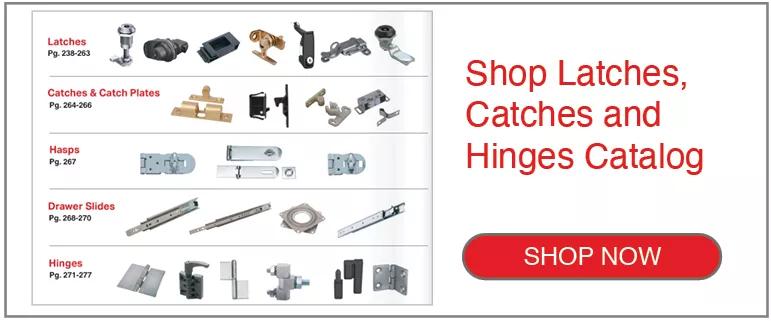 A relevant stock photo of types of latches in a typical setting.