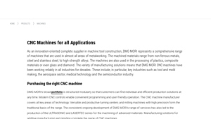 DMG MORI - CNC Machines for Metalworking