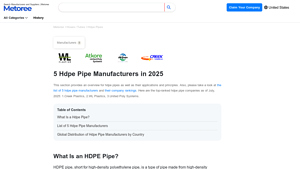 Metoree - HDPE Pipes
