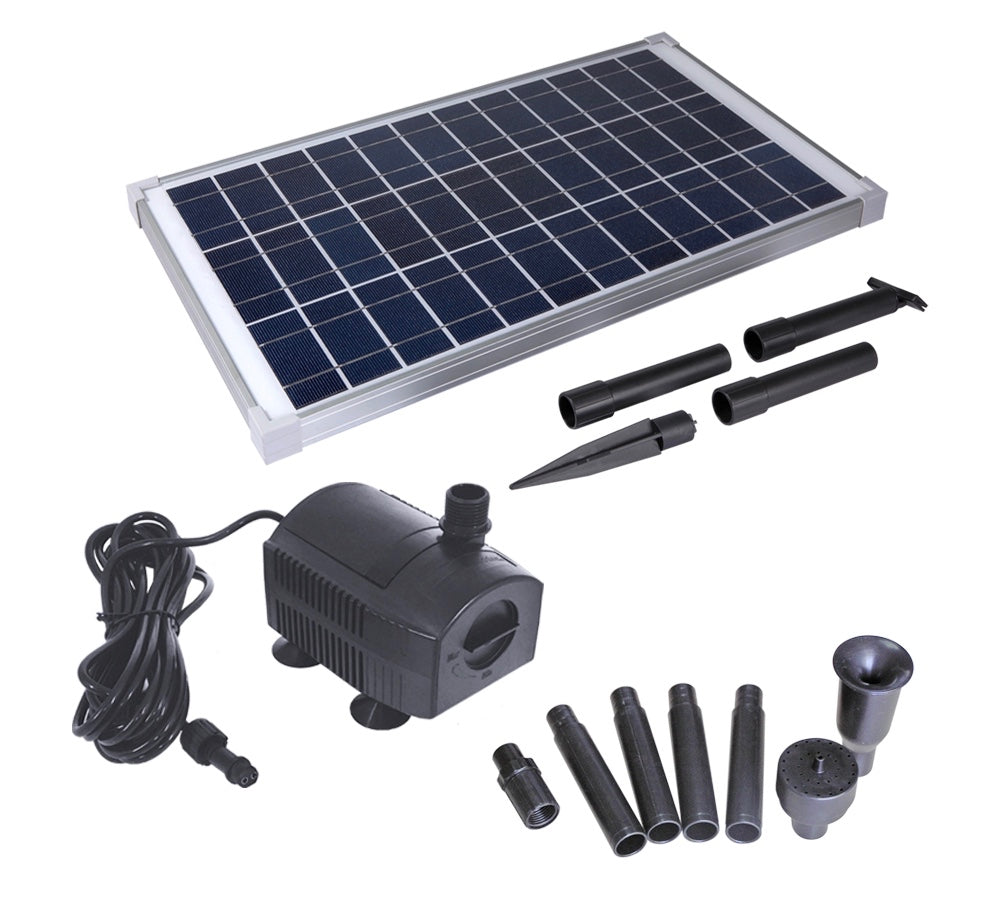 A relevant stock photo of water pump for solar in a typical setting.