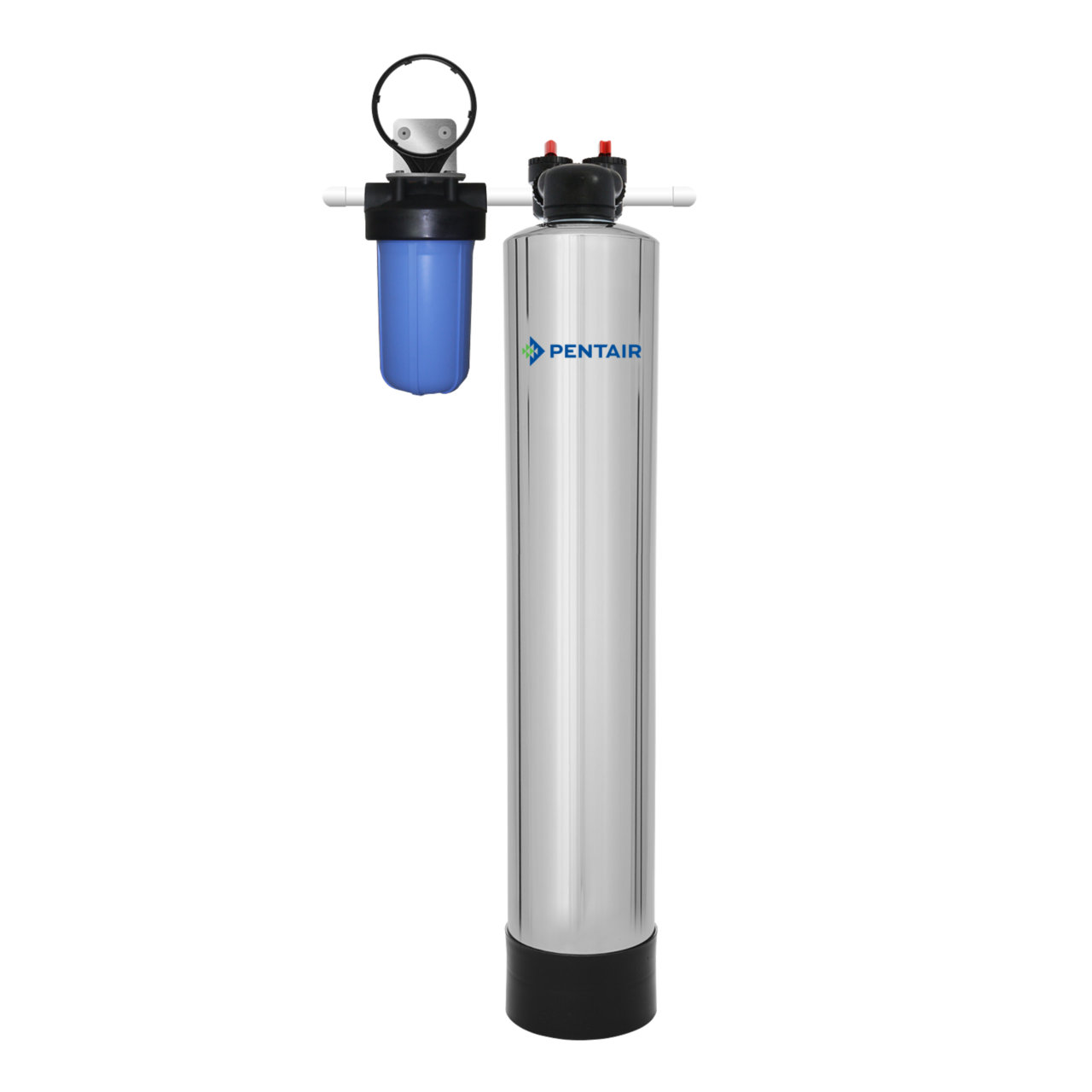 A relevant stock photo of water system filter in a typical setting.