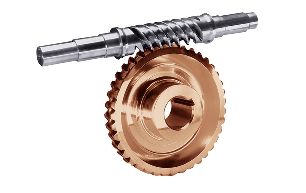 A relevant stock photo of worm and worm gear in a typical setting.